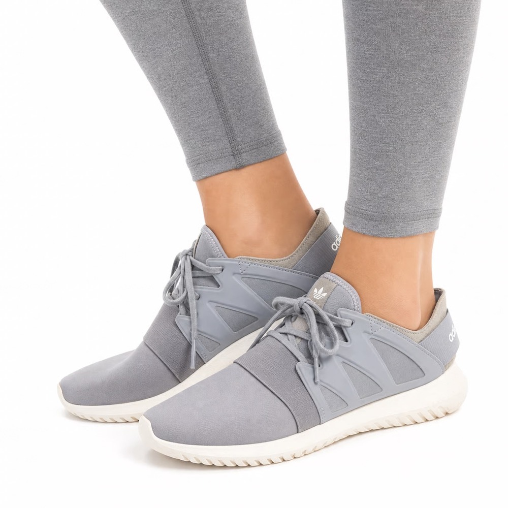 Adidas Tubular Viral Grey White Womens Sneakers Size 9 Low Top Shoes